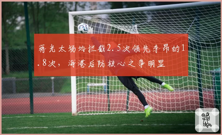 蒋光太场均拦截2.5次领先李昂的1.8次，海港后防核心之争明显