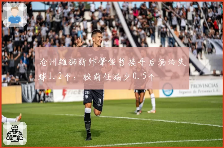 沧州雄狮新帅肇俊哲接手后场均失球1.2个，较前任减少0.5个